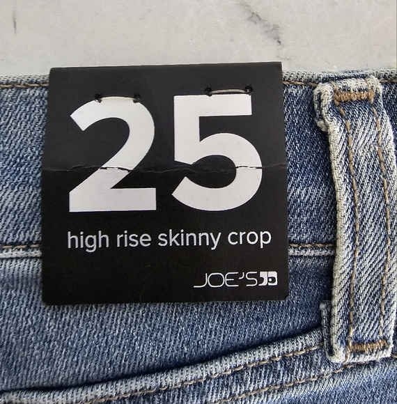Joe's Jeans High Rise Skinny Crop Ankle Blue Jeans 25 NWT - Picture 7 of 9